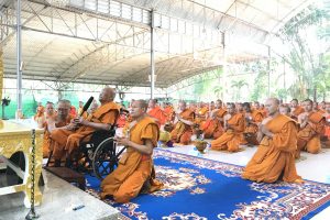 พิธีปิดโครงการปฏิบัติวิปัสสนากัมมัฏฐานของนิสิตคณะสังคมศาสตร์ ประจำปี ๒๕๖๑