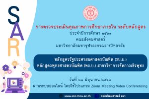 รป.บ. และ พธ.บ. (กจพ) ได้ระดับ “ดี” ตรวจประเมินคุณภาพการศึกษาภายใน ระดับหลักสูตร