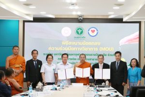 พิธีลงนามข้อตกลงความร่วมมือทางวิชาการ (MOU) ระหว่าง มจร ร่วมกับ กรมสุขภาพจิต กระทรวงสาธารณสุข และสมาคมนักสังคมสงเคราะห์จิตเวช