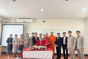 พิธีลงนามความร่วมมือทางวิชาการ (MOU) ระหว่าง คณะสังคมศาสตร์ มจร ร่วมกับ มหาวิทยาลัยสุภานุวงศ์ สปป.ลาว