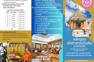 ภาควิชานิติศาสตร์ คณะสังคมศาสตร์ เปิดรับสมัครนิสิต ประจำปี ๒๕๖๗
